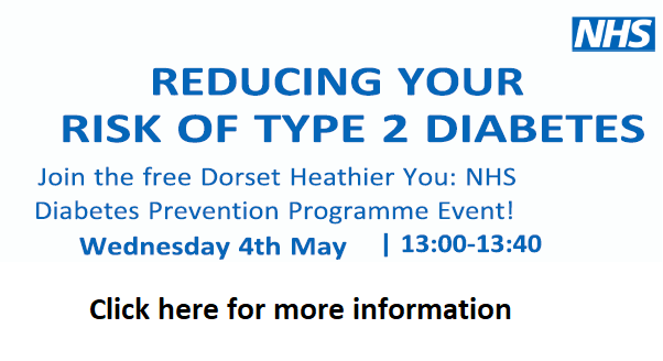 Poster offering webinar for type 2 diabetes education.
